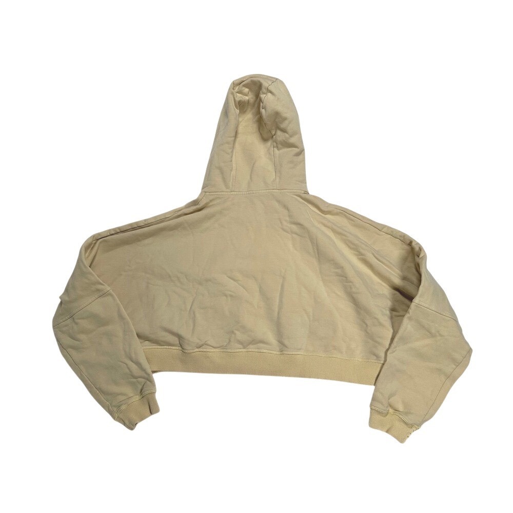 ECHT Womens Yellow Crop Hoodie‎ Sweatshirt Long Sleeve size Large
